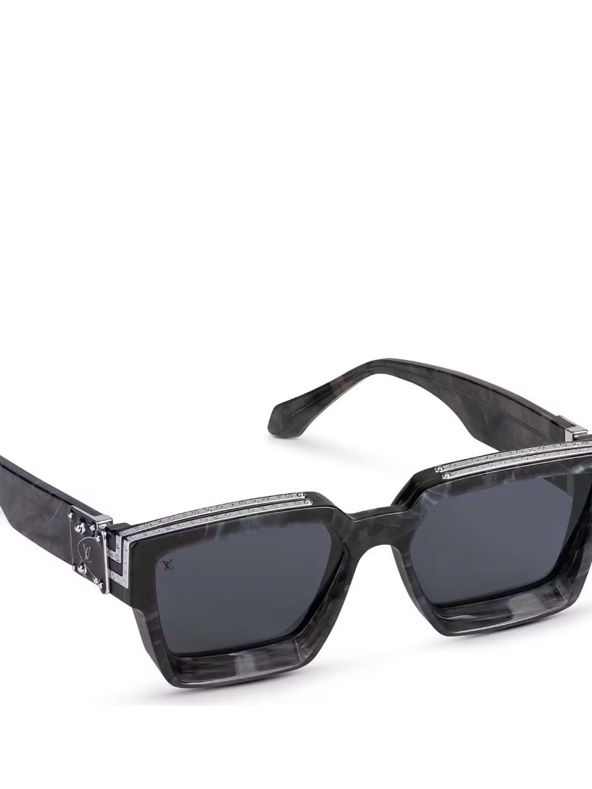 Louis Vuitton Millionaire Marbled Black Square Sunglasses With Dark Lenses